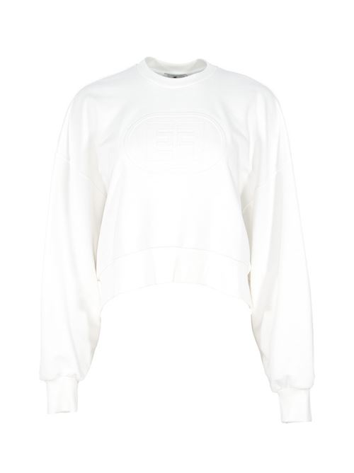 SWEATSHIRT WITH LOGO ELISABETTA FRANCHI | MD00551E2360 avorio